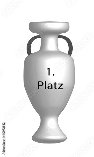 Pokal mit französicher Flagge