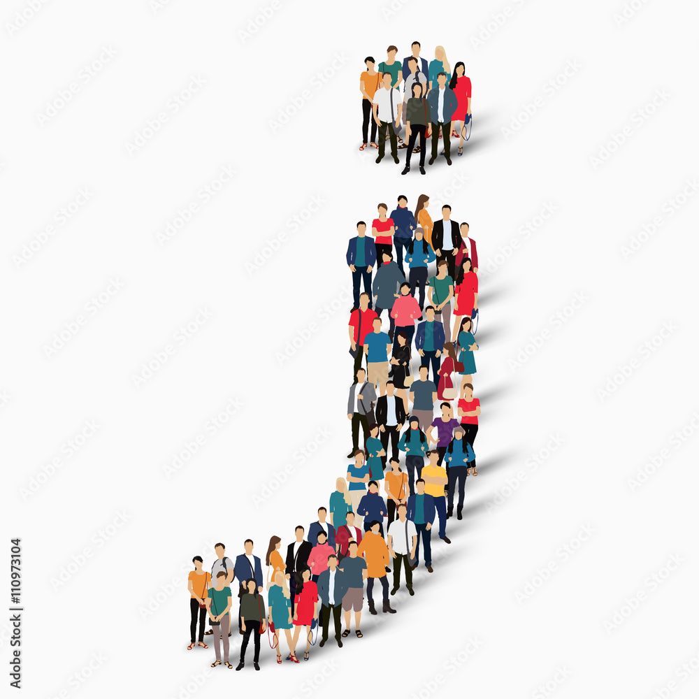 group people shape letter J vector group people shape letter J vector