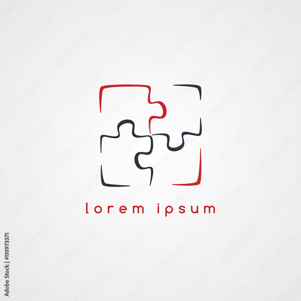 puzzle jigsaw logo sign template puzzle jigsaw logo sign template