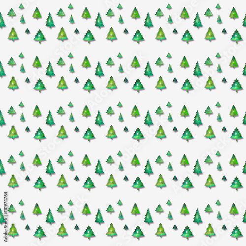seamless christmas pattern with trees