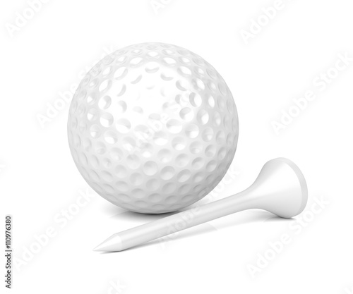 Tee and golf ball