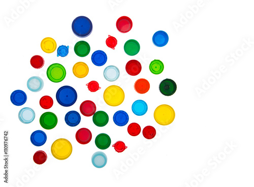 Recycle plastic bottle caps, color plastic caps