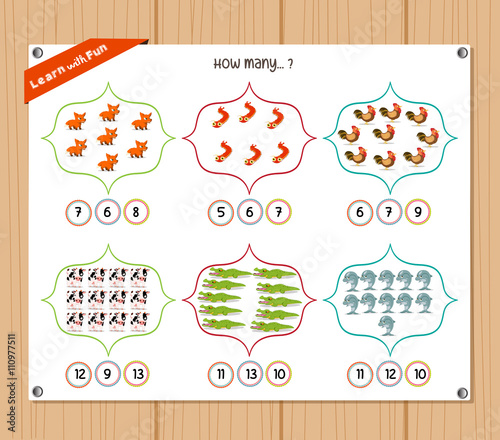Counting object for kids - Education worksheet