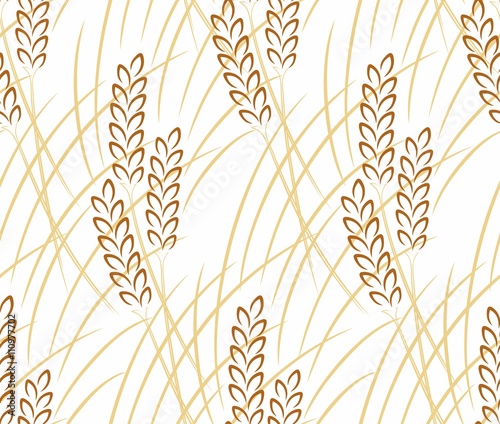 Seamless background with wheat.
