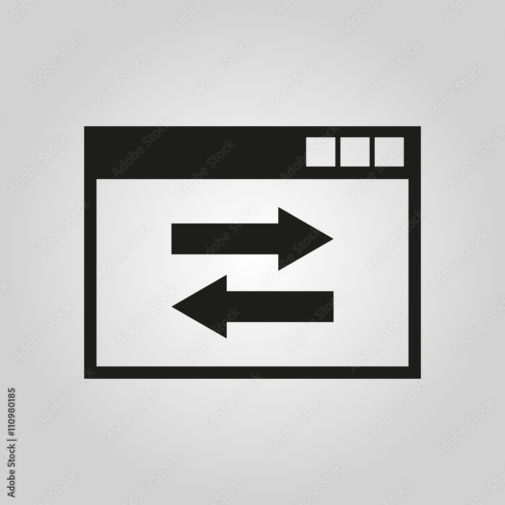 The website link icon. WWW and browser, development, seo symbol. UI. Web. Logo. Sign. Flat design. App. The website link icon. WWW and browser, development, seo symbol. UI. Web. Logo. Sign. Flat design. App.