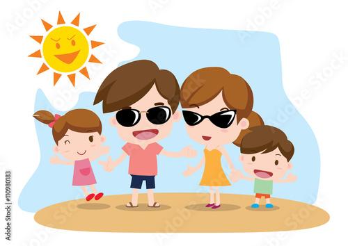 Family illustration _ vacation