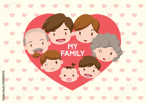 Family illustration _ heart in my family