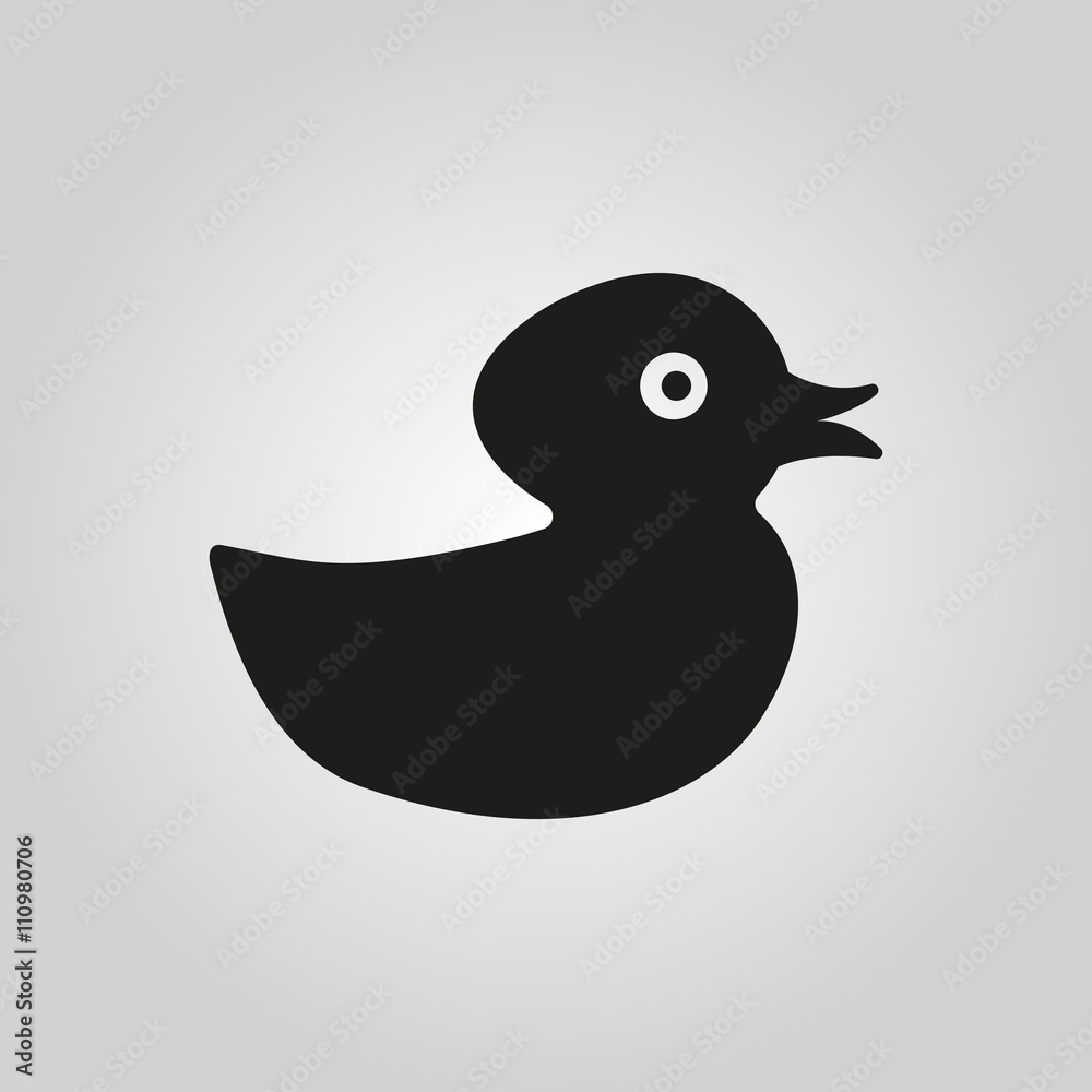 Duck icon. design. Toy and animal symbol. web. graphic. AI. app. logo. object. flat. image. sign. eps. art. picture - stock