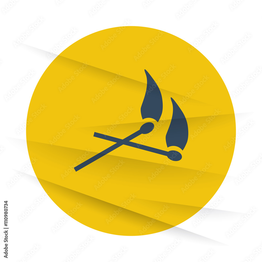 Dark Matches icon label on wrinkled paper Dark Matches icon label on wrinkled paper