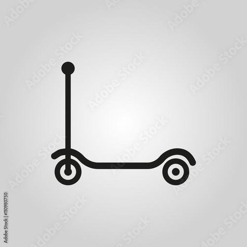 Kick scooter icon. design. Toy symbol. web. graphic. AI. app. logo. object. flat. image. sign. eps. art. picture - stock