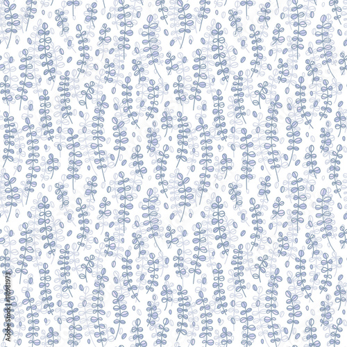 Fototapeta Naklejka Na Ścianę i Meble -   Simple lavender herb pattern, hand drawn