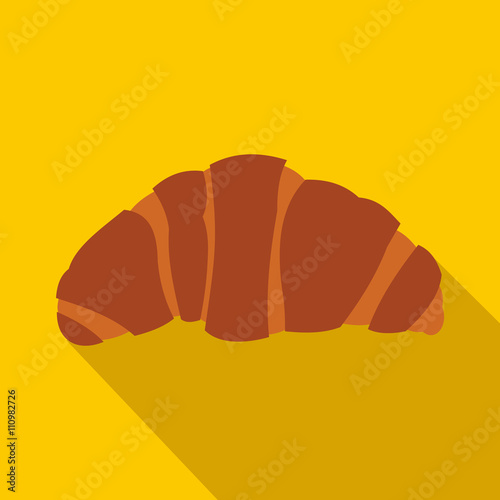 Croissant icon in flat style