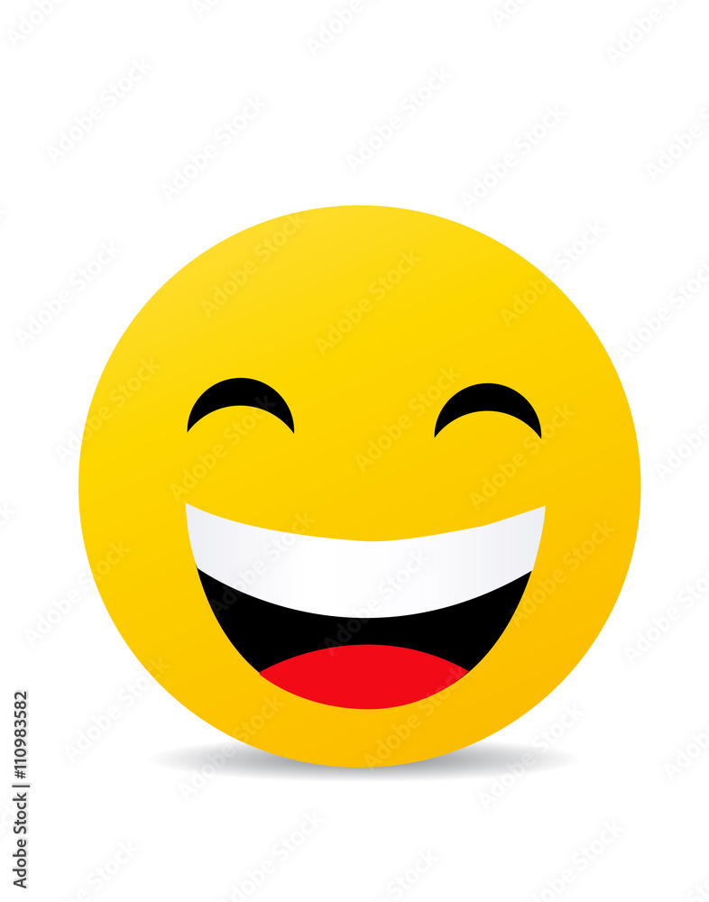 Modern yellow laughing happy smile Modern yellow laughing happy smile