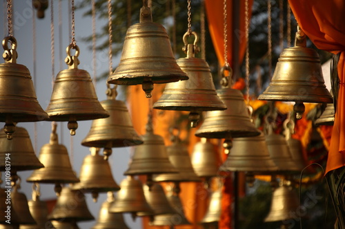 Temple bell close up