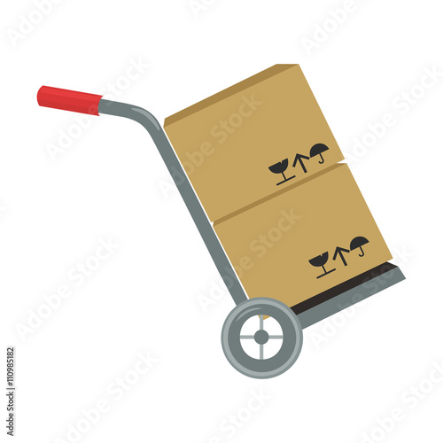 Truck with boxes icon of vector illustration for web and mobile