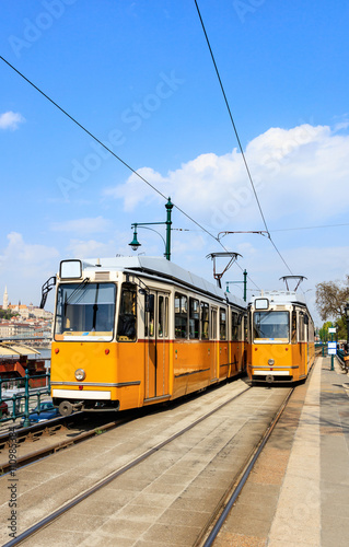 Yellow tram, Budapest Hungary. © viperagp