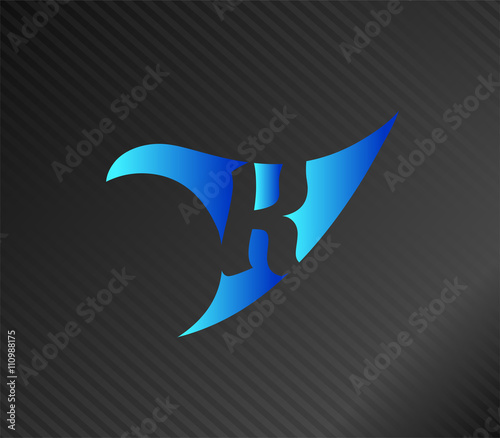 Abstract Letter k Icon
