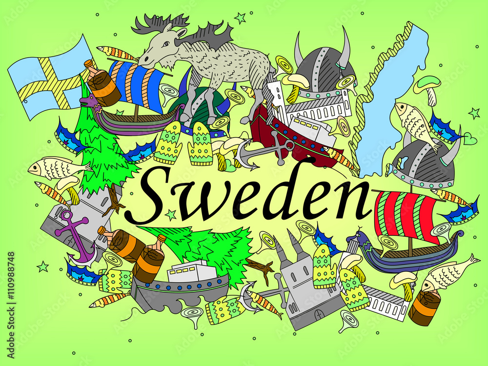 Sweden vector illustration