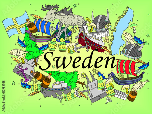 Sweden vector illustration