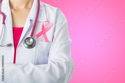 Cancer awareness medical stick ribbon for healthcare