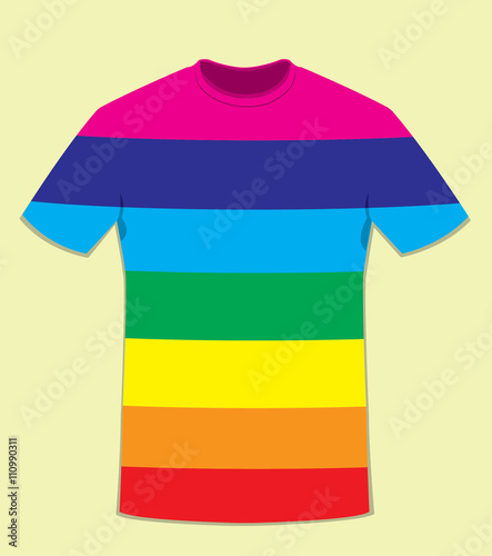 coloured t-shirt template - peace concept