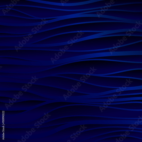 Blue texture. Wavy background. Interior wall decoration. Vector