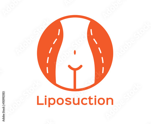 Liposuction before and after icon and logo