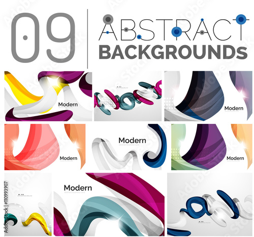 Set of abstract backgrounds photo