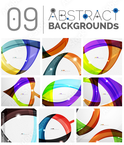 Set of abstract backgrounds photo