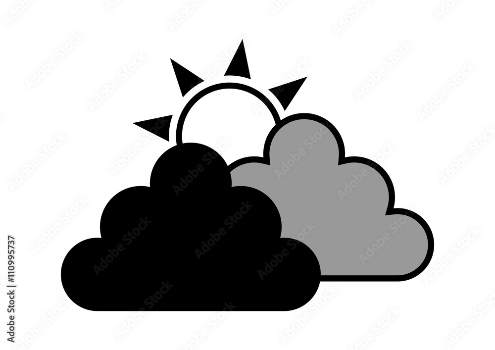 Weather icon on white background Weather icon on white background