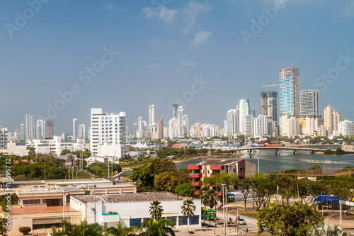 Skyscrapers in the Boca Grande neighborhood of Cartagena, Colombia