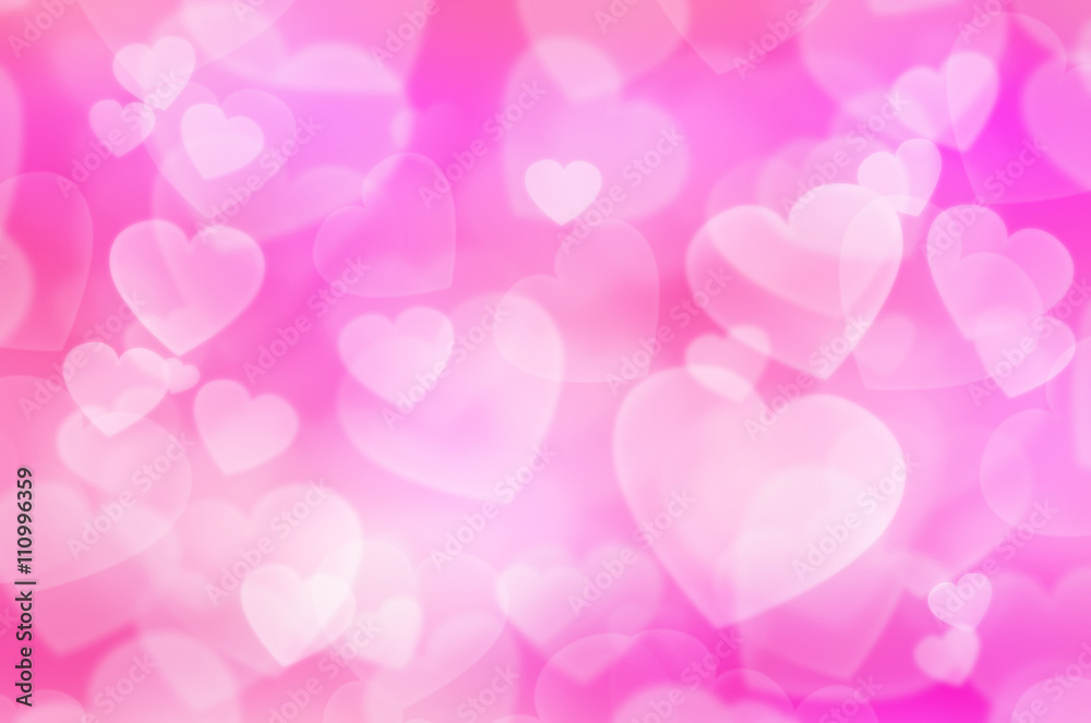 Bokeh heart abstract background , love concept holiday valentine