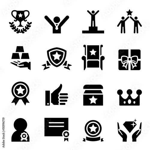 Award icon set