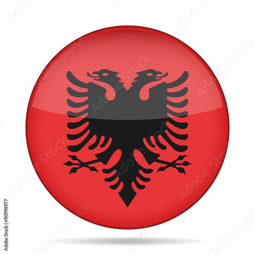 button with flag of Albania