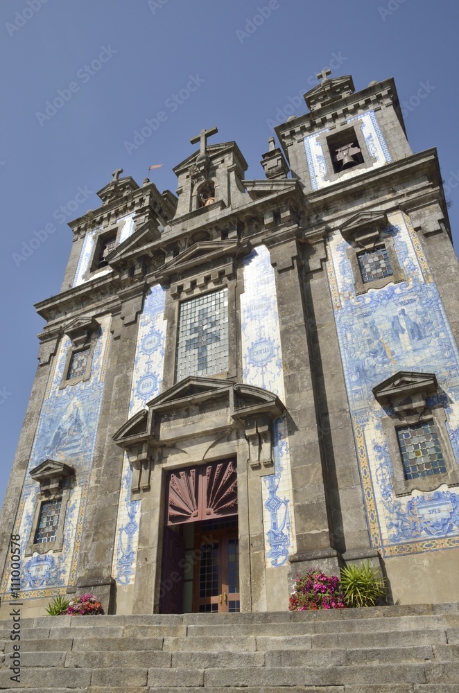 Tile church in Porto, Portugal