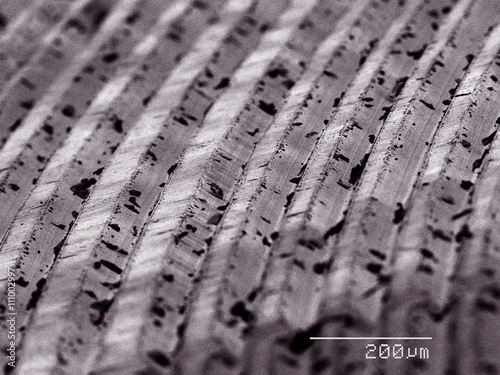 Grooves of vinyl record album SEM