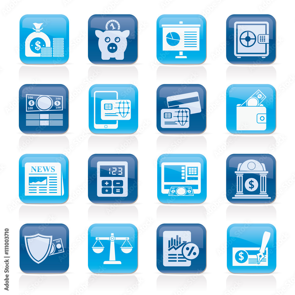 banking and financial services icons - vector icon set banking and financial services icons - vector icon set