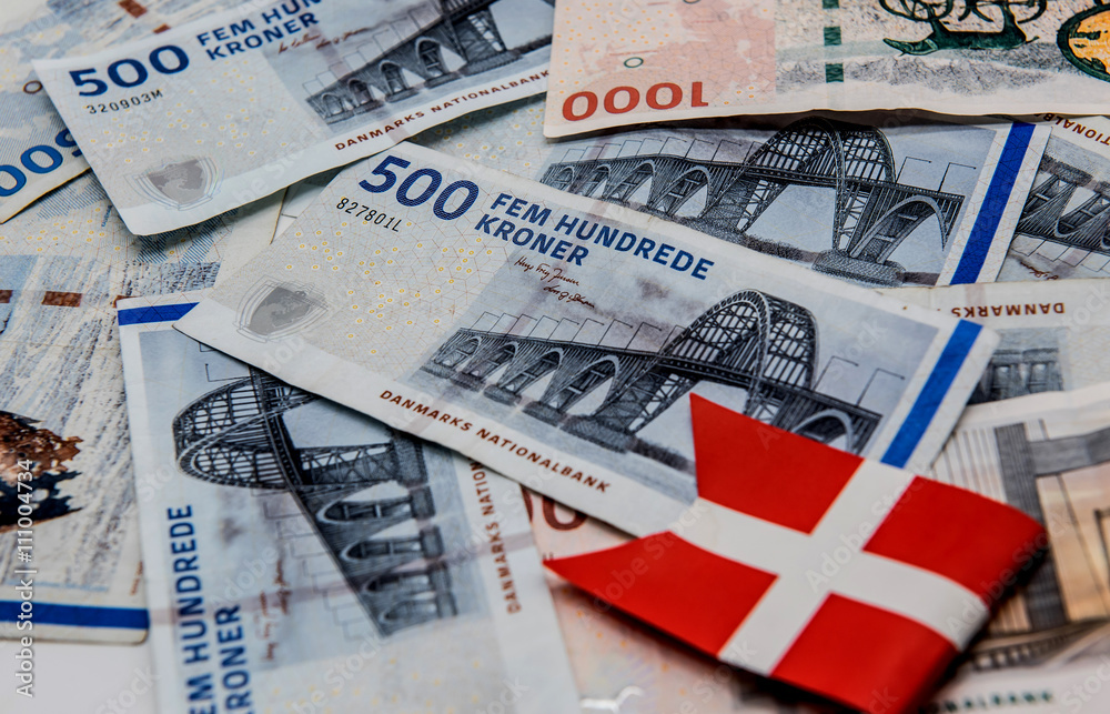 Danish kroner, currency from denmark in europe StockFoto Adobe Stock