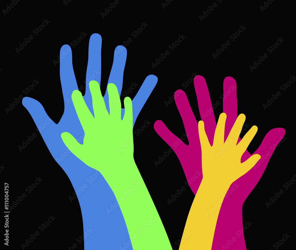 Fototapeta premium Hands outline concept