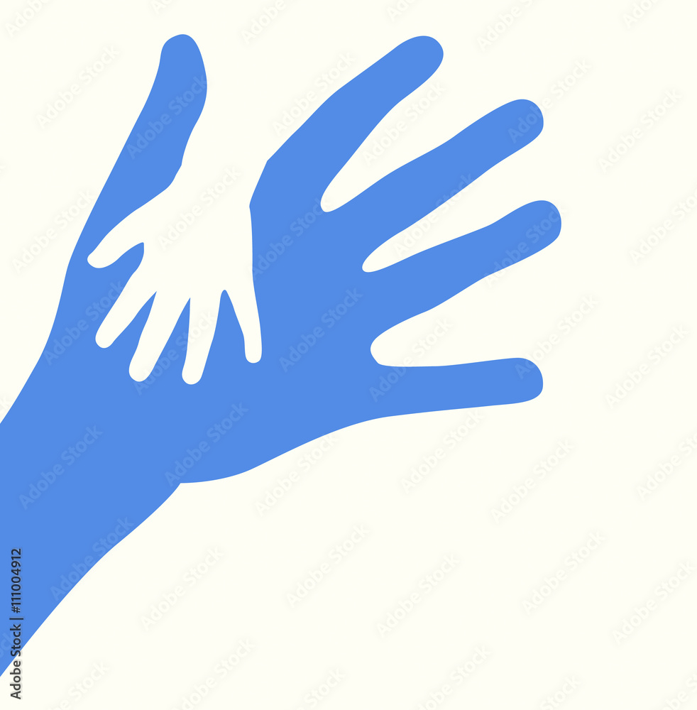 Hands outline concept Hands outline concept