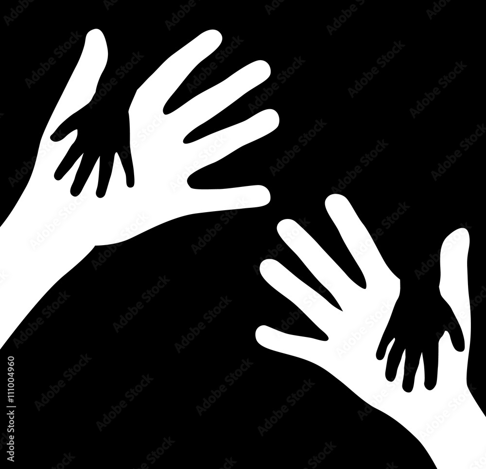 Fototapeta premium Hands outline concept