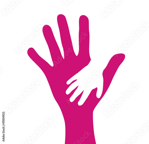 Hands outline concept
