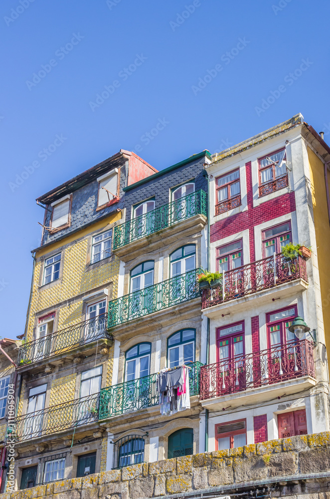 Colorful houses at the Ribeira in Porto