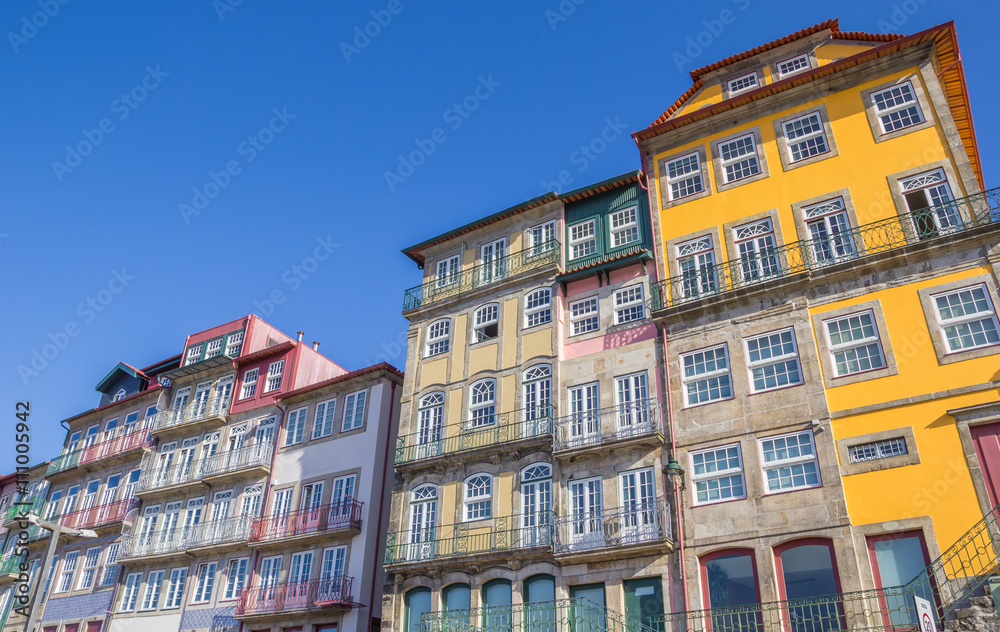 Colorful houses at the Ribeira in Porto