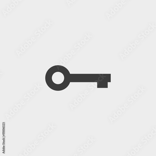 Key Icon in black color. Vector illustration eps10 © stas111