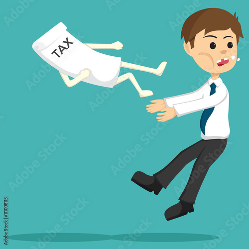 Tax Document Jump Kick The Businessman