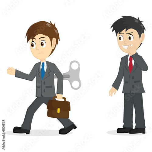 Windup Businessman With Sneaky Businessman