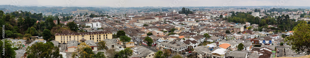 Panorama of Popayan, Colombia