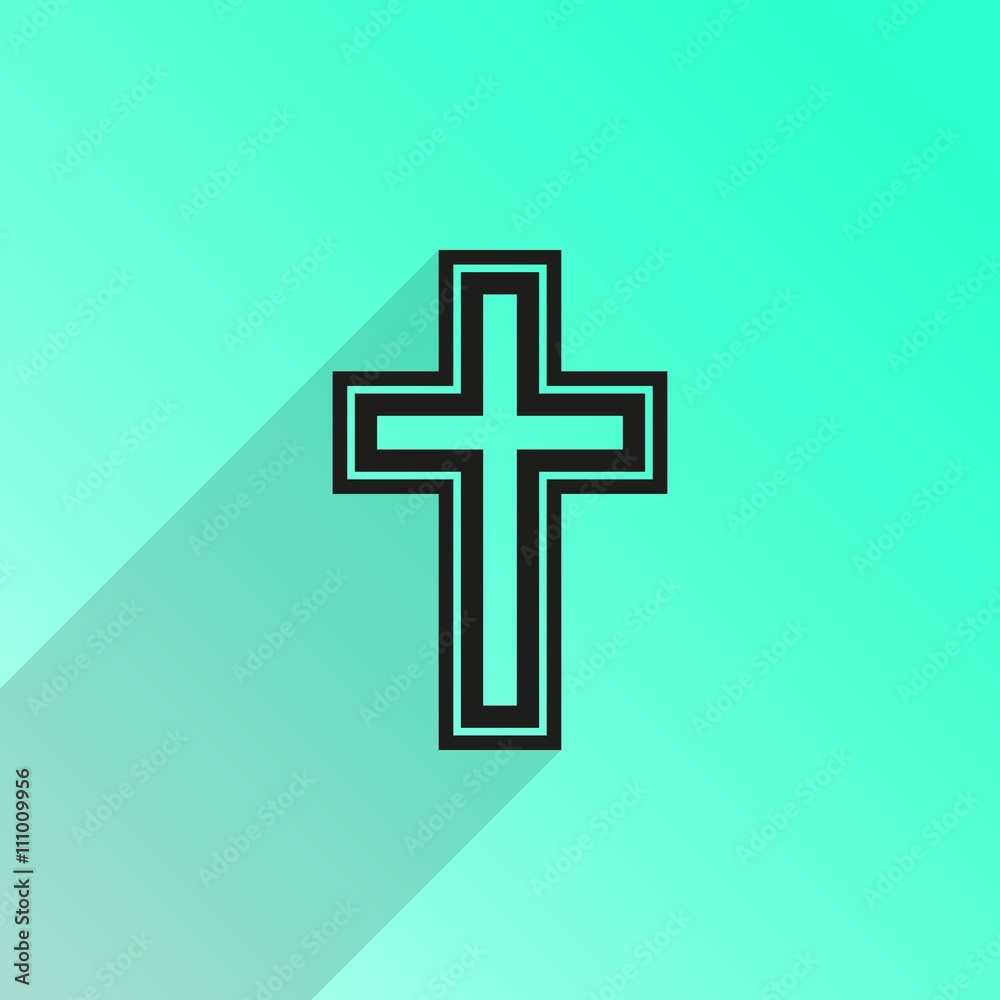 Christian Cross Vector Icon Christian Cross Vector Icon