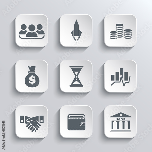 Startup business icon web  icons set